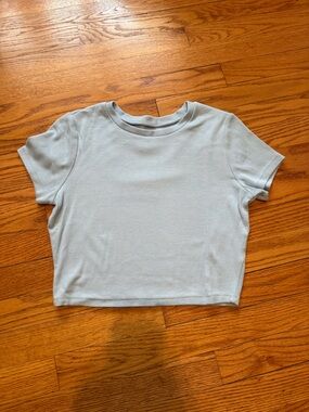 Garage Light Blue Short Sleeve Ribbed Tee